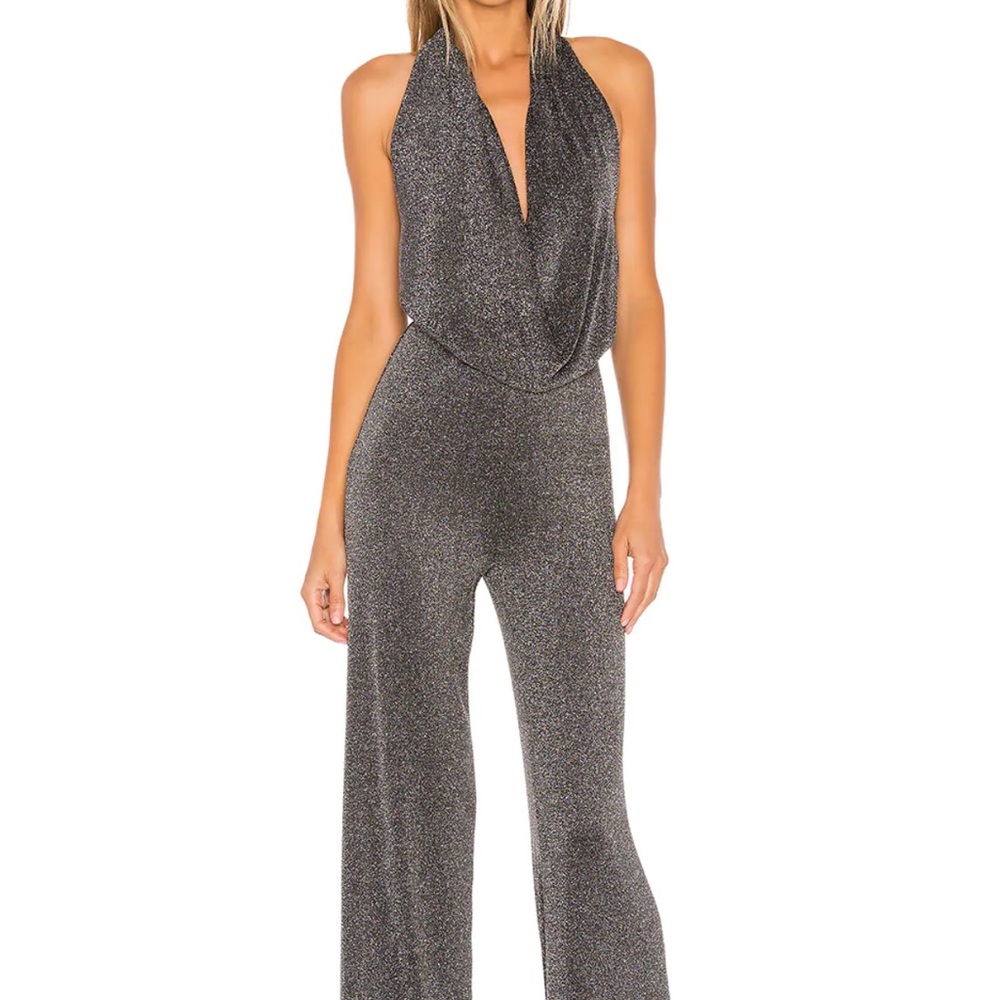 Metallic Cowl Neck Jumpsuit - worn once!